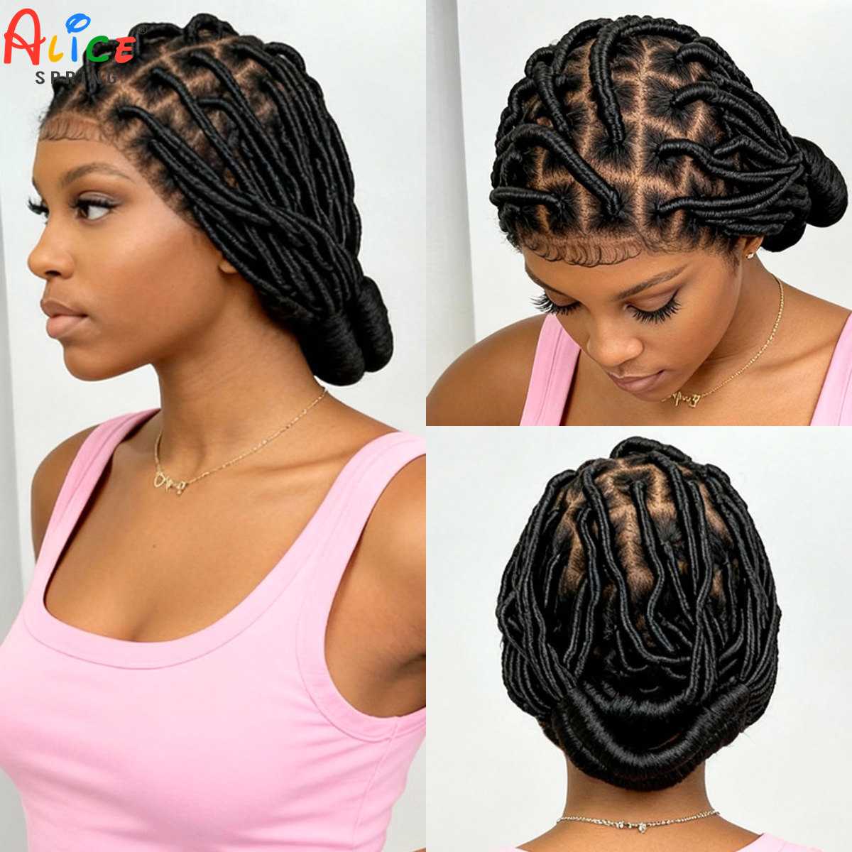 Synthetic Braided Wigs For Black Women - Pelucas Trenzadas Bantu, Pelucas Trenzadas de