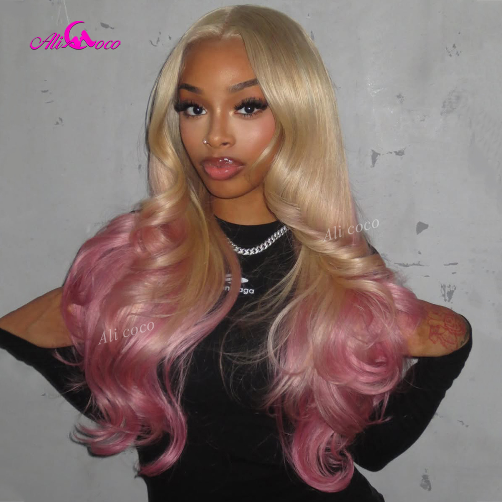 613 Blonde Body Wave Lace Front Wig - Pelo Humano Pre-arrancado Invisible Transparente con