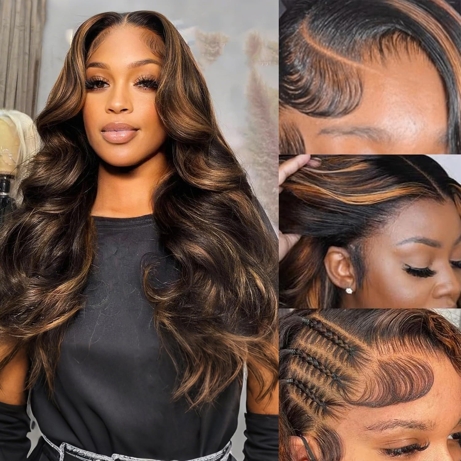 Human Hair Wigs - Peluca P1B/30 100% cabello humano sin