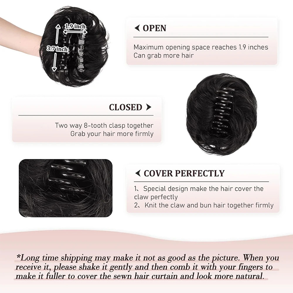 Clip de garra de moño desorden - Claw Clip Messy Bun Hair Piece reseña y precio