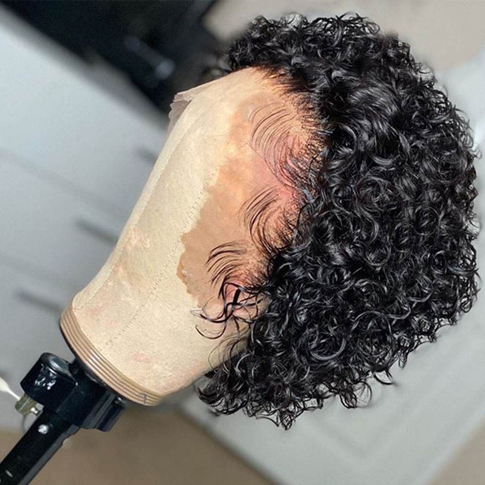 Peluca rizada de corte Pixie,  - Short Pixie Cut Wig Human Hair Cheap reseña y precio