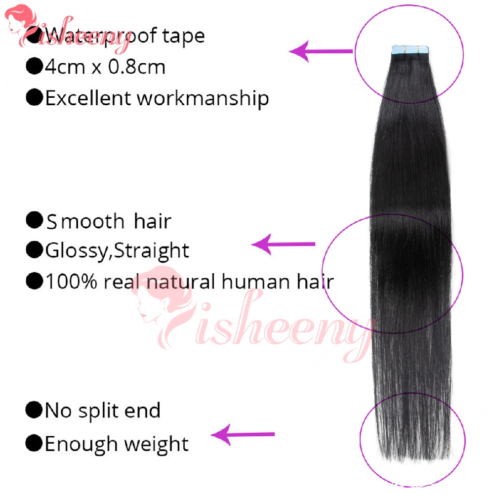 Extensiones de cabello con cin - Invisible Tape In Extensions Real Hair reseña y precio