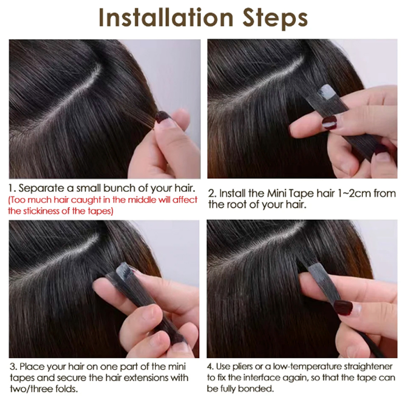 Mini cinta de extensiones de c - Invisible Tape In Extensions Real Hair reseña y precio