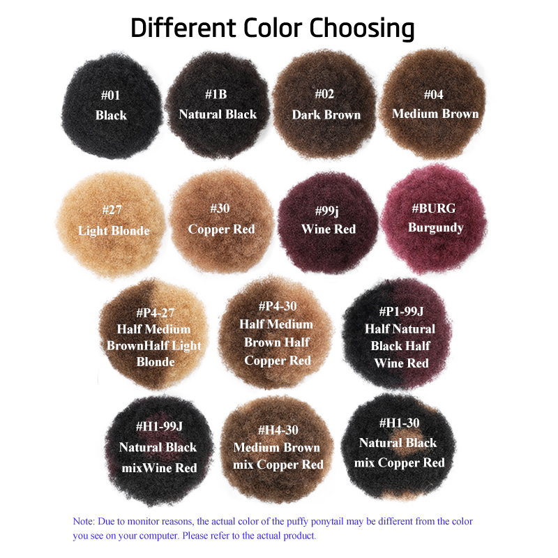 100% cabello humano 8 pulgadas - Drawstring Afro Curly Puff Ponytail reseña y precio