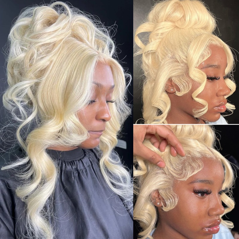 13x4 13x6 360 HD transparente  - 613 Blonde Body Wave Lace Front Wig reseña y precio