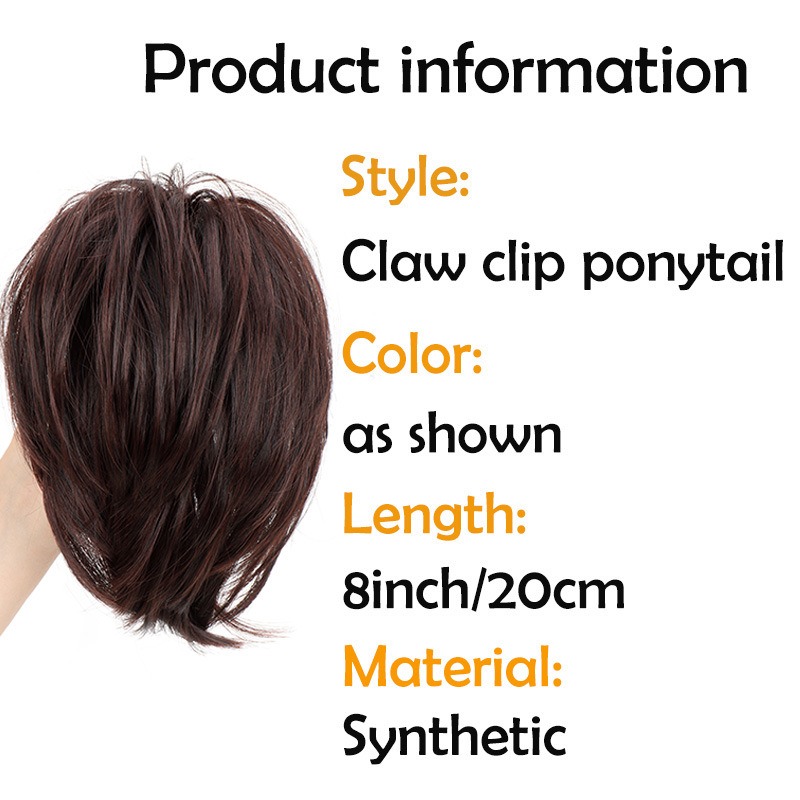 Pieza de pelo sintético para m - Claw Clip Messy Bun Hair Piece reseña y precio