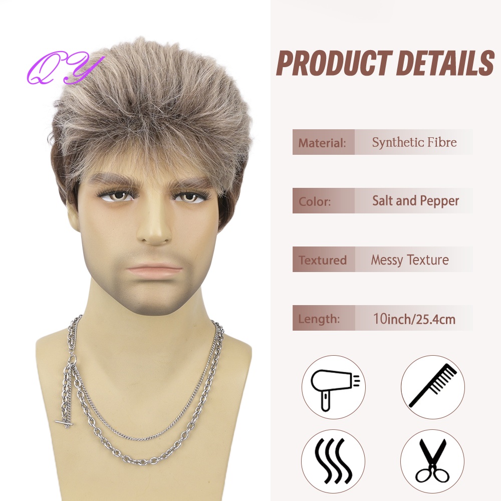 Peluca sintética corta marrón  - Synthetic Wigs reseña y precio