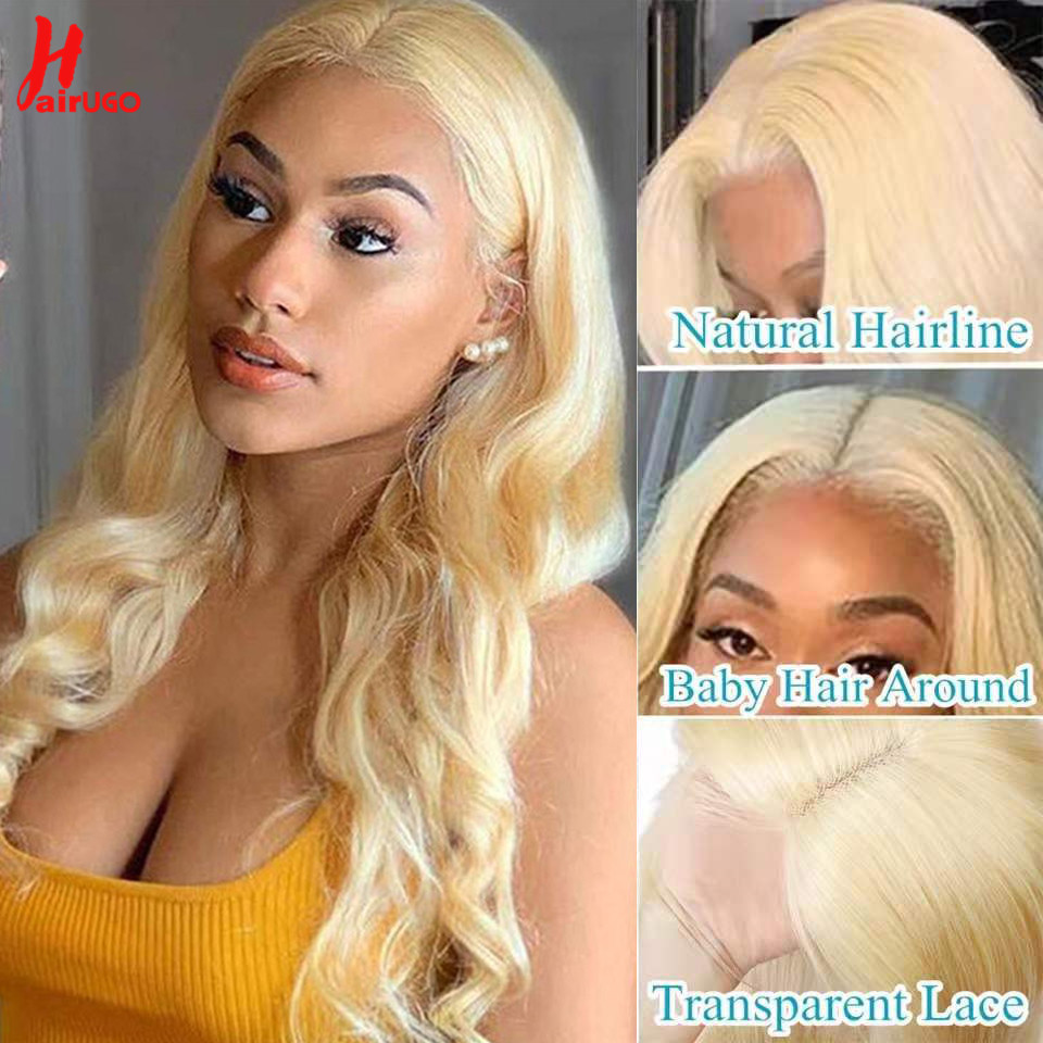 HairUGo 613 Rubio 13x6 cuerpo  - 613 Blonde Body Wave Lace Front Wig reseña y precio