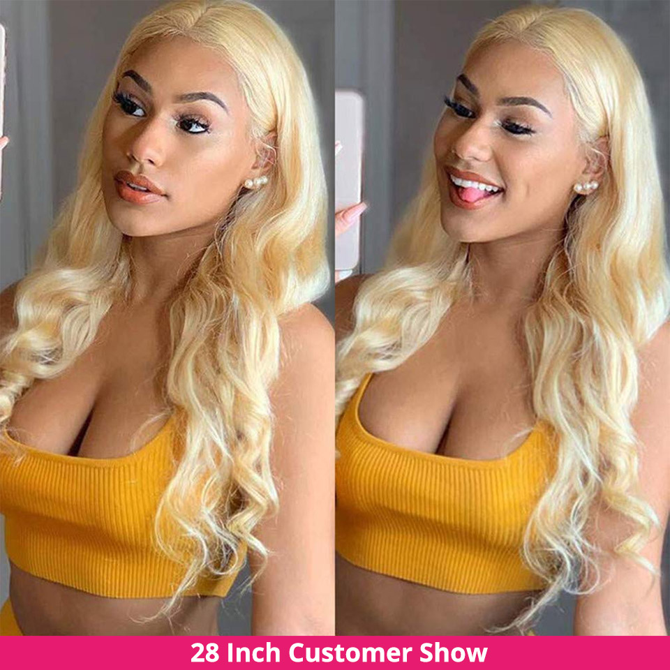 HairUGo 613 Rubio 13x6 cuerpo  - 613 Blonde Body Wave Lace Front Wig reseña y precio