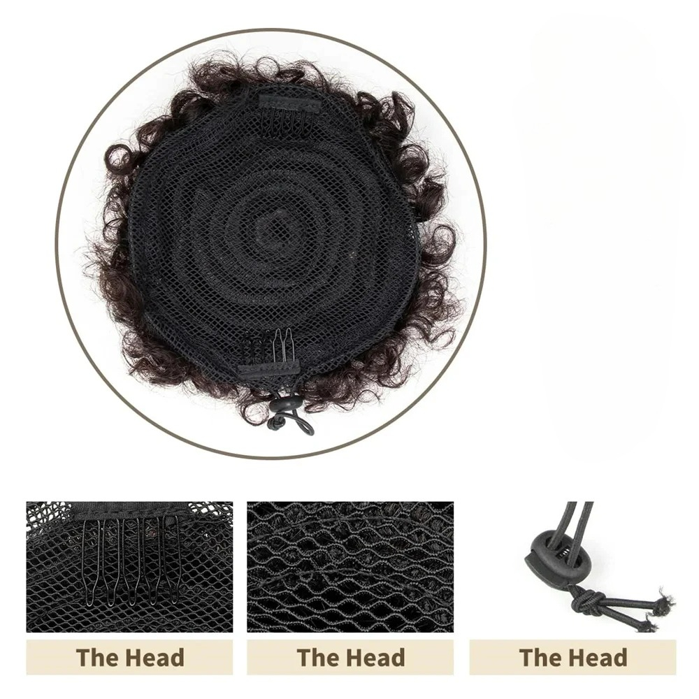 1 unidad/paquete, coleta de pe - Drawstring Afro Curly Puff Ponytail reseña y precio