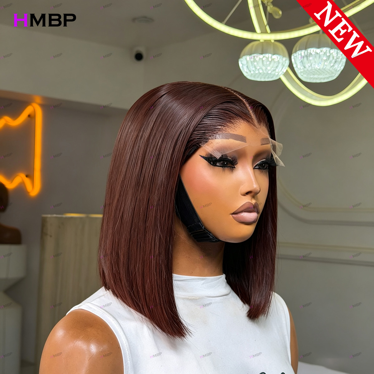 # Peluca Bob Recta Color Casta - Human Hair Wigs reseña y precio