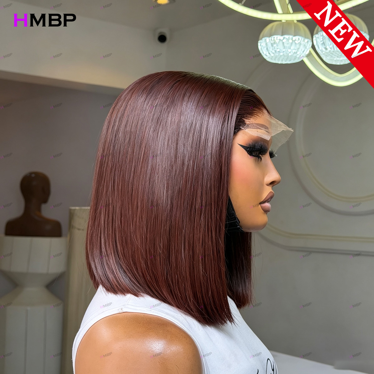# Peluca Bob Recta Color Casta - Human Hair Wigs reseña y precio