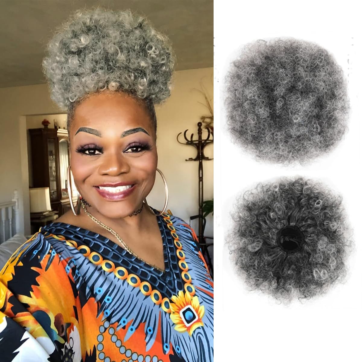 Cola de Caballo Afro con Cordó - Drawstring Afro Curly Puff Ponytail reseña y precio
