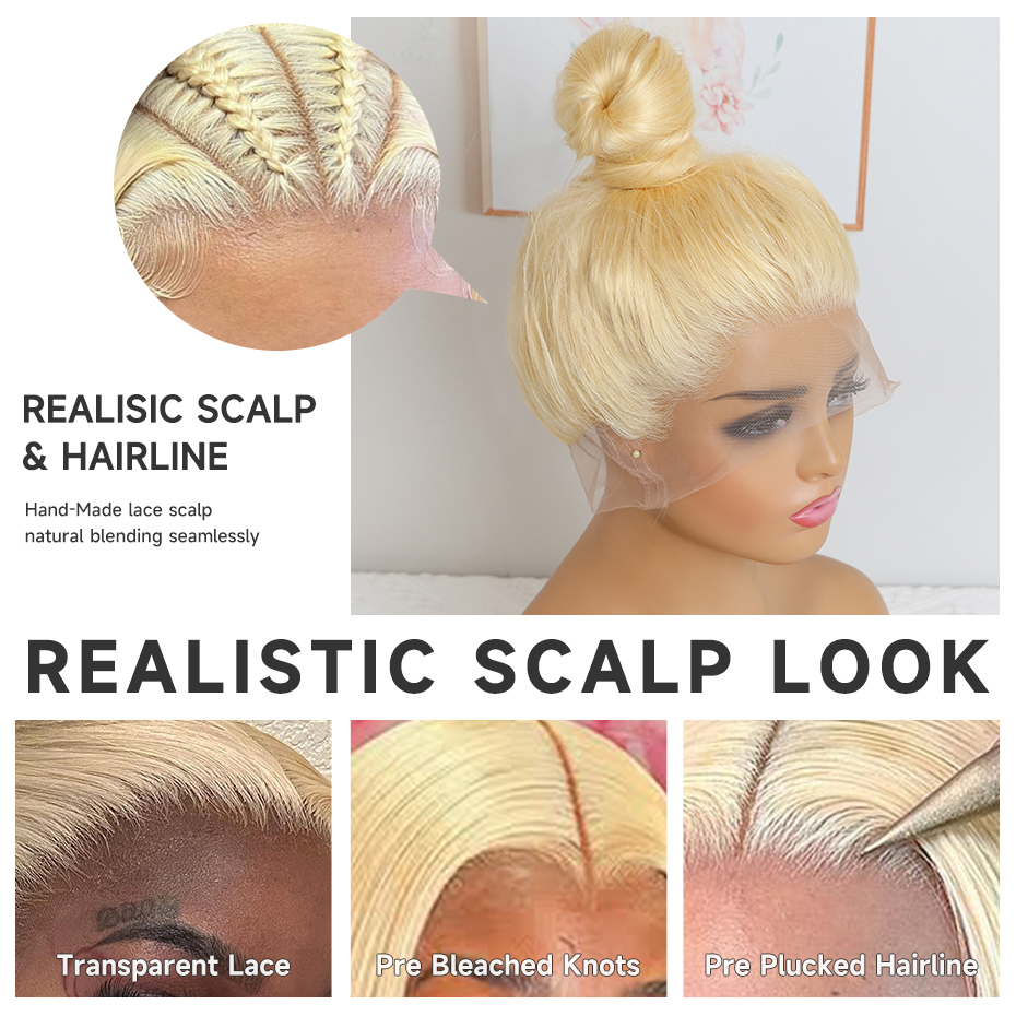Peluca de cabello humano liso  - Hd Lace Frontal Wig Human Hair Pre Plucked reseña y precio