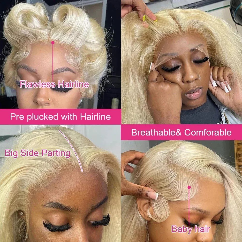 Peluca de encaje frontal HD 13 - 613 Blonde Body Wave Lace Front Wig reseña y precio