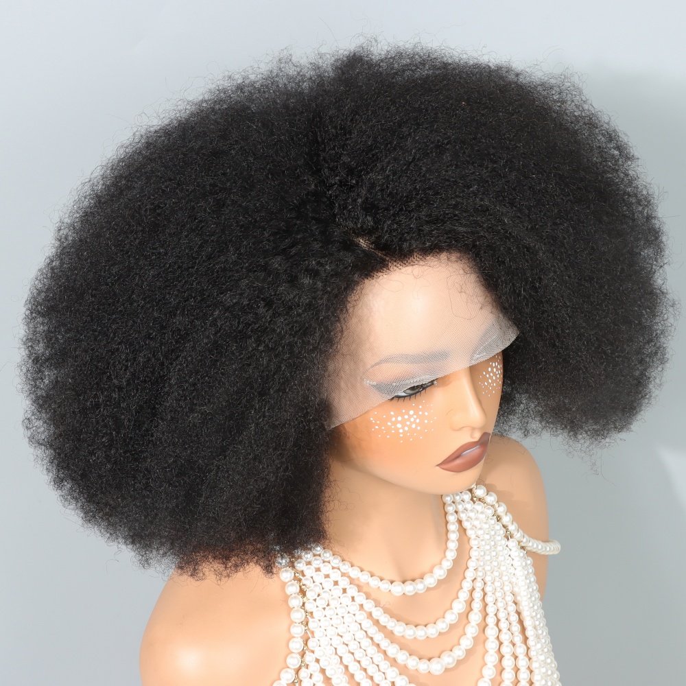 Pelucas Afro de 14 Pulgadas pa - Glueless Wear And Go Human Hair Wig reseña y precio