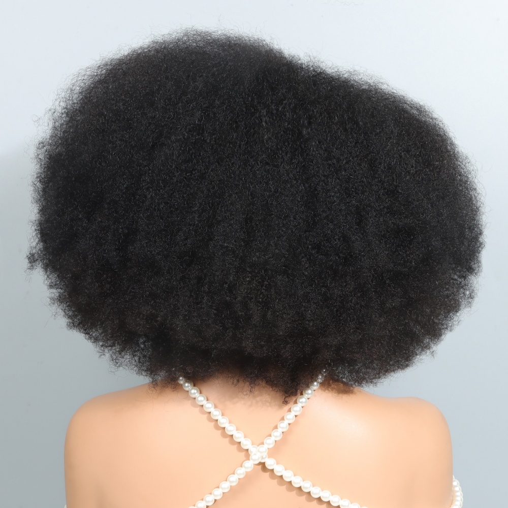 Pelucas Afro de 14 Pulgadas pa - Glueless Wear And Go Human Hair Wig reseña y precio