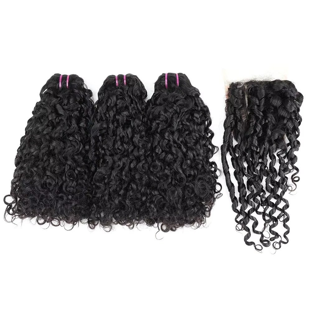 Mechones de pelo Pixie Curl co - Deep Wave 3 Bundles With Closure reseña y precio